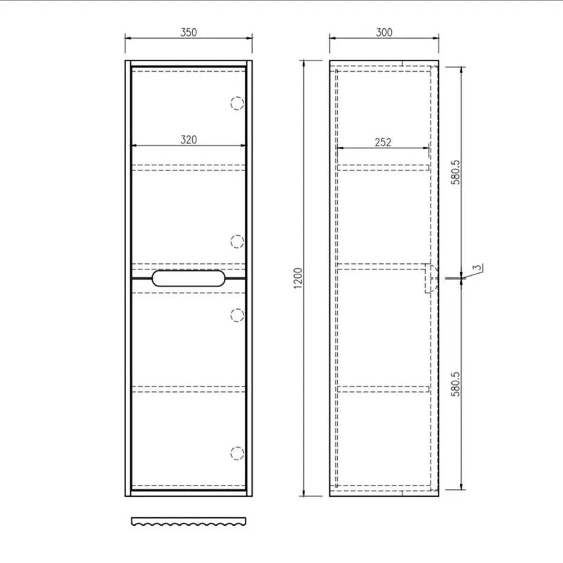 Fluted Rhea Tall Boy - Natural Oak mercioaustralia