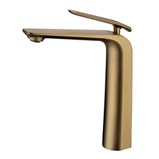 Esperia Brushed Yellow Gold Tall Basin Mixer - FIL Kitchen Bathroom