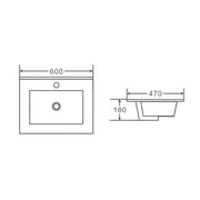 Mercio 600mm Ceramic Top Vanity Basin mercioaustralia