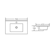 BIANCA 750mm PVC Wall-Hung Vanity (LHD) mercioaustralia