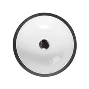 Trier 32 Counter-Top Round Basin - White with Gunmetal Finishing mercioaustralia