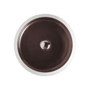 Trier 74 Counter-Top Round Basin - Bronze with Art Matt White mercioaustralia