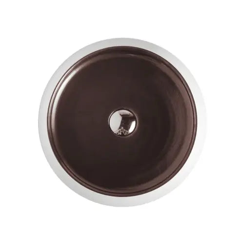 Trier 74 Counter-Top Round Basin - Bronze with Art Matt White mercioaustralia