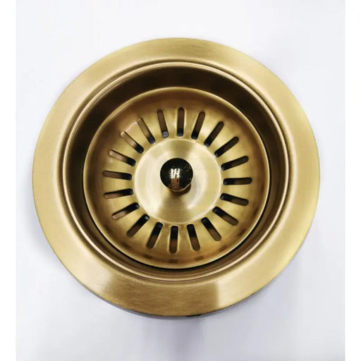 Brushed Brass Kitchen Sink Waste No Overflow Aquaperla