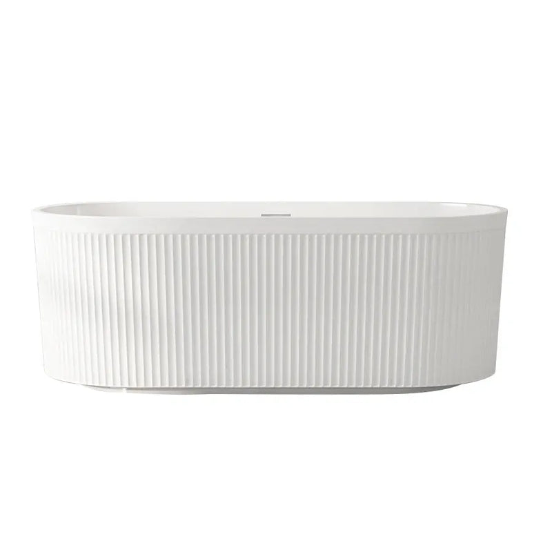 Tyler Freestanding Fluted Bathtub – Gloss White mercioaustralia