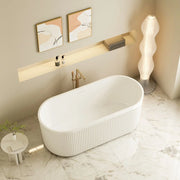 Tyler Freestanding Fluted Bathtub – Gloss White mercioaustralia