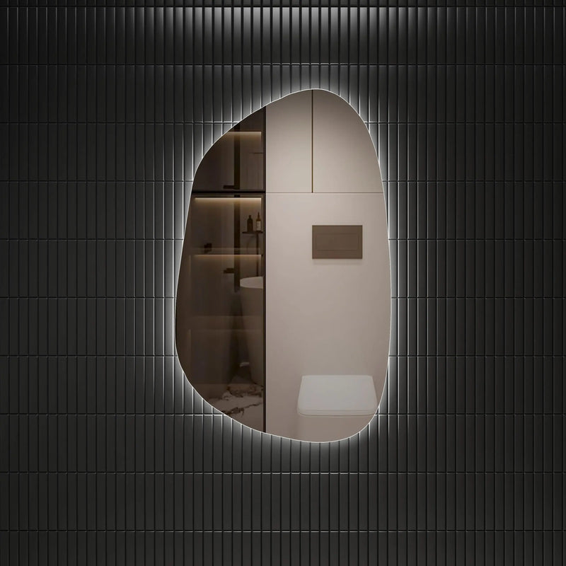 LED Frameless Mirror Asymmetric 550mm - FIL Kitchen Bathroom