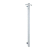 THERMOGROUP SQUARE VERTICAL SINGLE BAR HEATED TOWEL RAIL 900MM - FIL Kitchen Bathroom