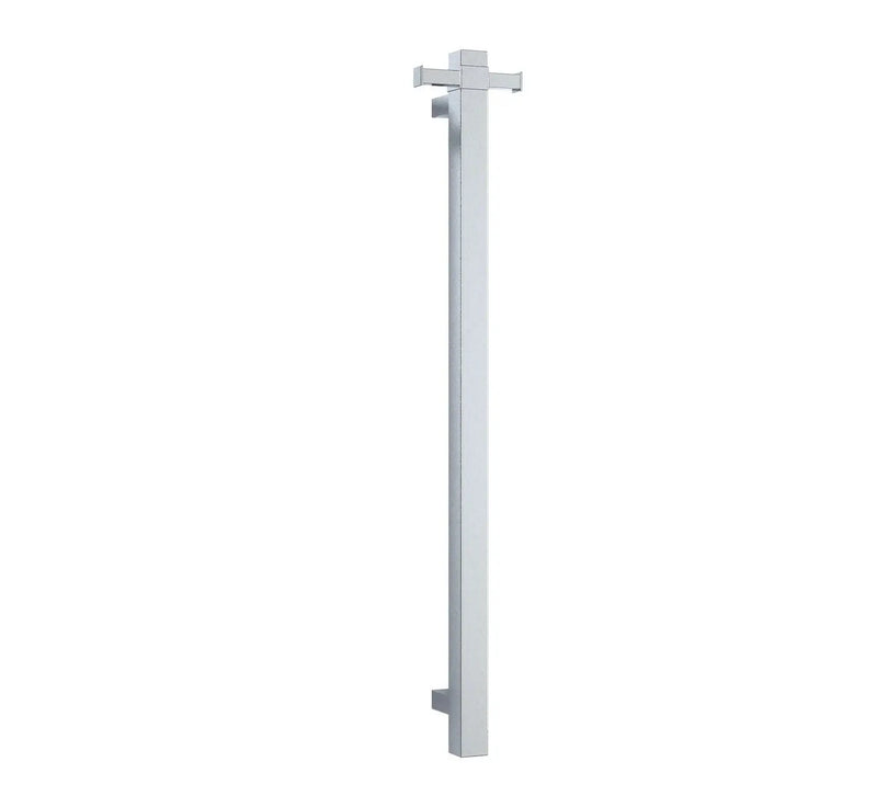 THERMOGROUP SQUARE VERTICAL SINGLE BAR HEATED TOWEL RAIL 900MM - FIL Kitchen Bathroom