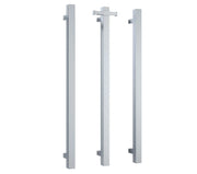 THERMOGROUP SQUARE VERTICAL SINGLE BAR HEATED TOWEL RAIL 900MM - FIL Kitchen Bathroom