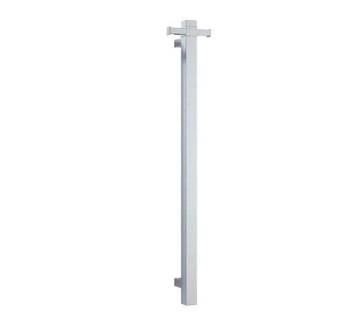 THERMOGROUP SQUARE VERTICAL SINGLE BAR HEATED TOWEL RAIL 900MM - FIL Kitchen Bathroom