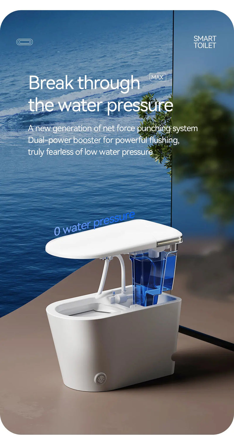 Evo Smart Wall Faced Smart Toilet Wall Faced Pan With Smart Seat LK-EVSMTU7