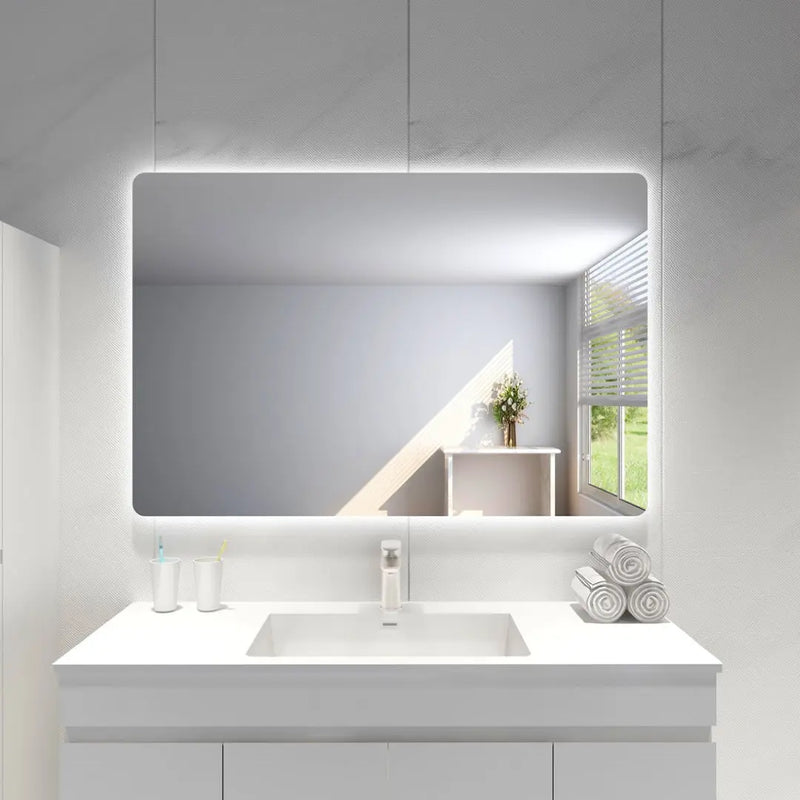 POSEIDON RECTANGLE BACKLIT LED MIRROR 3 COLOUR LIGHTS 1200X800MM - FIL Kitchen Bathroom