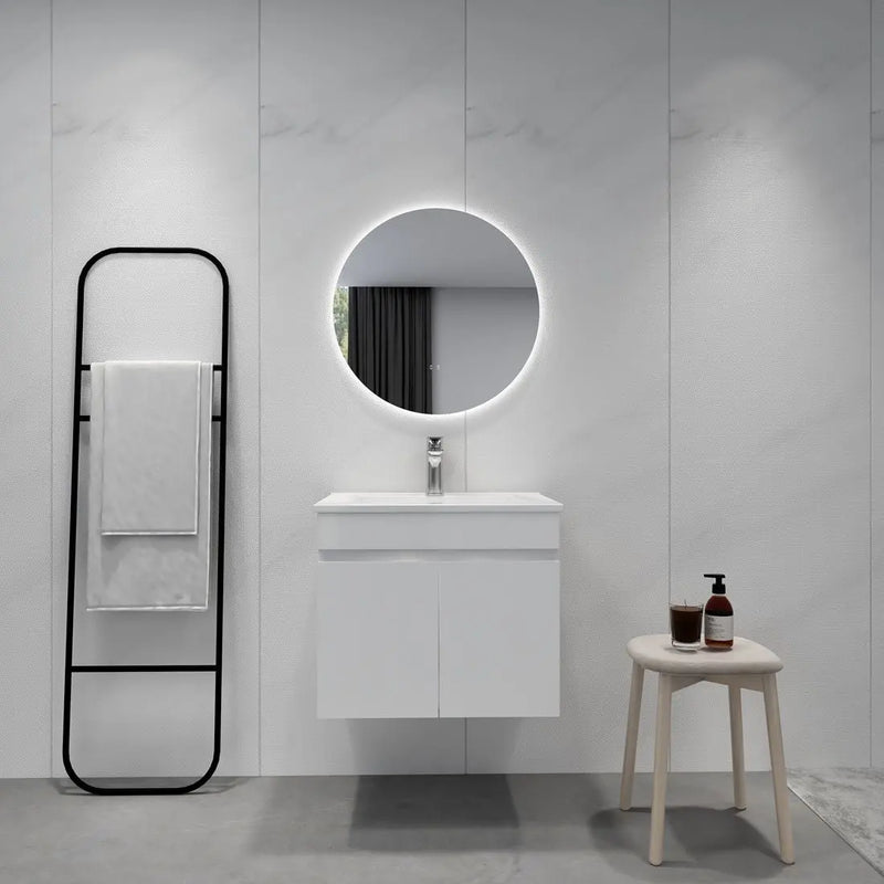 POSEIDON ROUND BACKLIT LED MIRROR 3 COLOUR LIGHTS 600X600MM - FIL Kitchen Bathroom