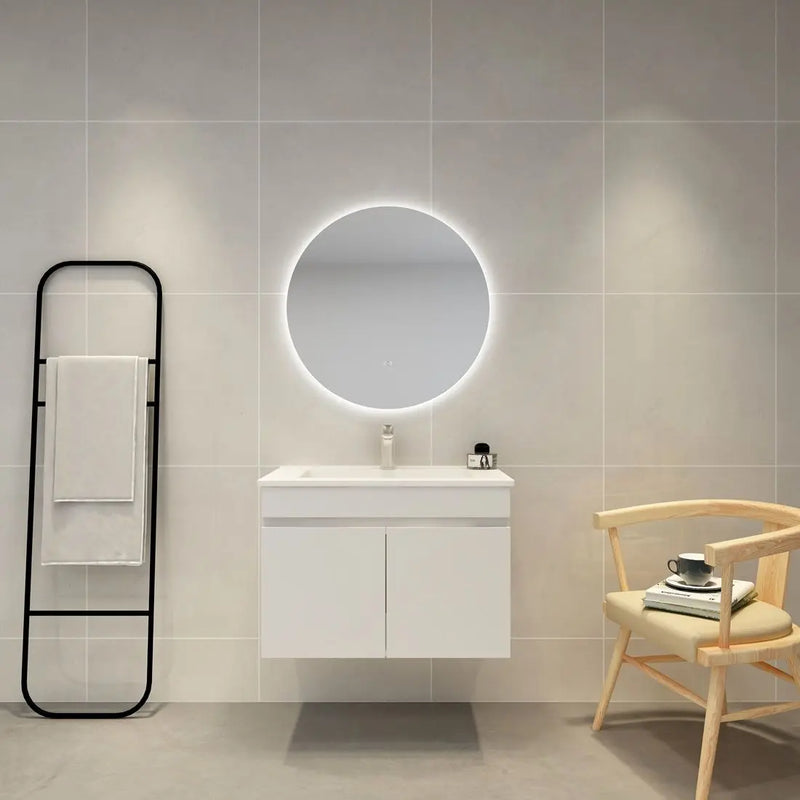 POSEIDON ROUND BACKLIT LED MIRROR 3 COLOUR LIGHTS 700X700MM - FIL Kitchen Bathroom