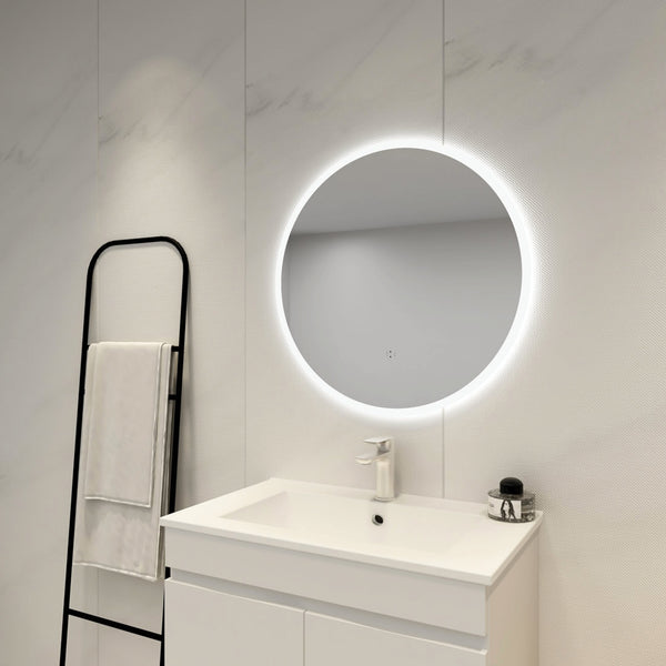 LED MIRROR ACRYLIC ROUND BACKLIT 3 COLOUR LIGHTS 700MM