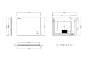 Jasper LED Back lit Mirror Pencil Edge (750x600mm) POSEIDON