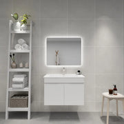 POSEIDON RECTANGLE CURVED RIM BACKLIT LED MIRROR 3 COLOUR LIGHT 750X600MM - FIL Kitchen Bathroom