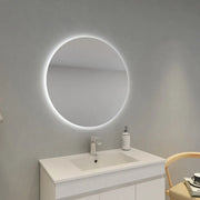POSEIDON ACRYLIC ROUND BACKLIT LED MIRROR 3 COLOUR LIGHTS 800X800MM - FIL Kitchen Bathroom