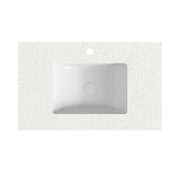 Speckle White Stone Top With Undermount Basin UWSP POSEIDON