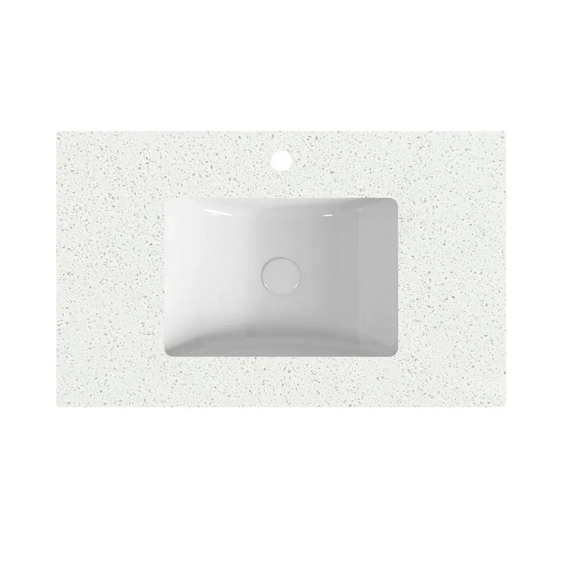 Speckle White Stone Top With Undermount Basin UWSP POSEIDON