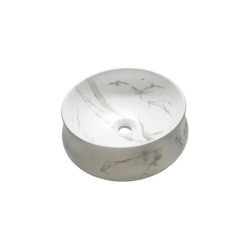 Matte White Carrara Basin 400MM POSEIDON
