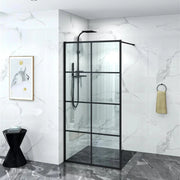FRAMED WALK IN SHOWER GLASS BLACK FIL Kitchen Bathroom