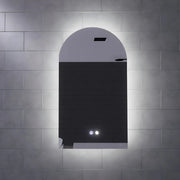 RIVA AR1 FRAMELESS BACKLIT ARCH LED MIRROR 3 COLOUR LIGHTS 450X800MM - FIL Kitchen Bathroom