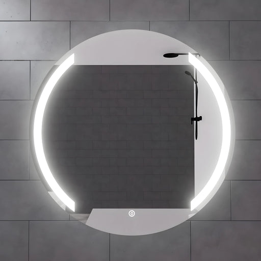 RIVA R1 FRAMELESS FRONTLIT ROUND LED MIRROR 3 COLOUR LIGHTS 800X800MM - FIL Kitchen Bathroom
