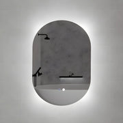 RIVA O2 FRAMELESS BACKLIT OVAL LED MIRROR 3 COLOUR LIGHTS 600X900MM - FIL Kitchen Bathroom