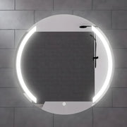 RIVA R1 FRAMELESS FRONTLIT ROUND LED MIRROR 3 COLOUR LIGHTS 600X600MM - FIL Kitchen Bathroom