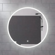 RIVA R2 FRAMELESS FRONTLIT ROUND LED MIRROR 3 COLOUR LIGHTS 600X600MM - FIL Kitchen Bathroom
