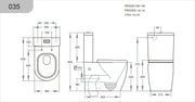 Dune Tornado Rimless Toilet Suite Dual Flush POSEIDON