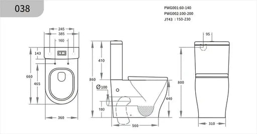 Lumia Tornado Rimless Toilet Suite POSEIDON
