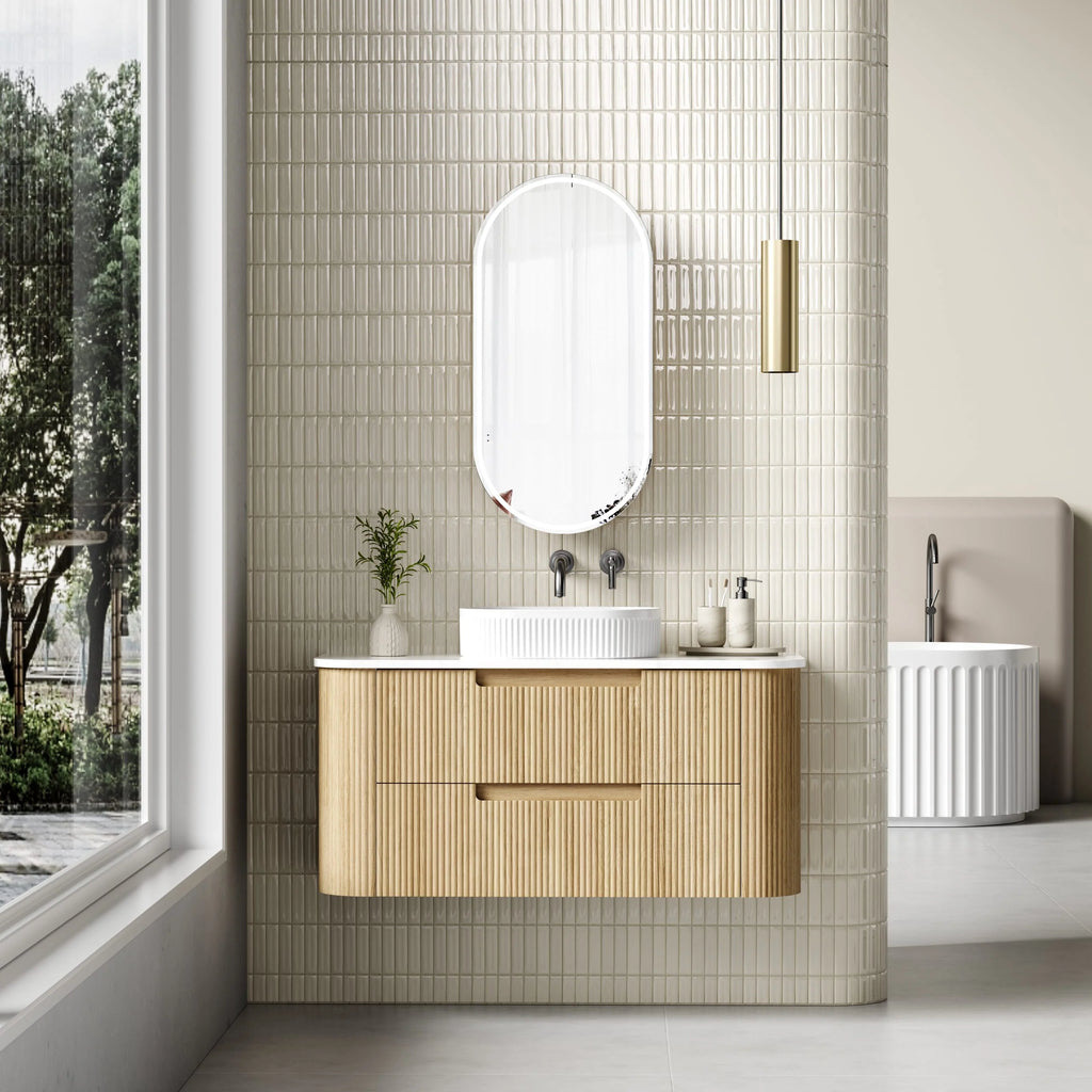 Varcelli Tier Harvest Oak Wall Hung Vanity 750mm/900mm/1200mm
