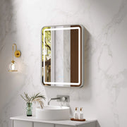Venus 600×750 / 750×900 / 1200×750mm LED Rectangular Mirror – Brushed Nickel Frame mercioaustralia
