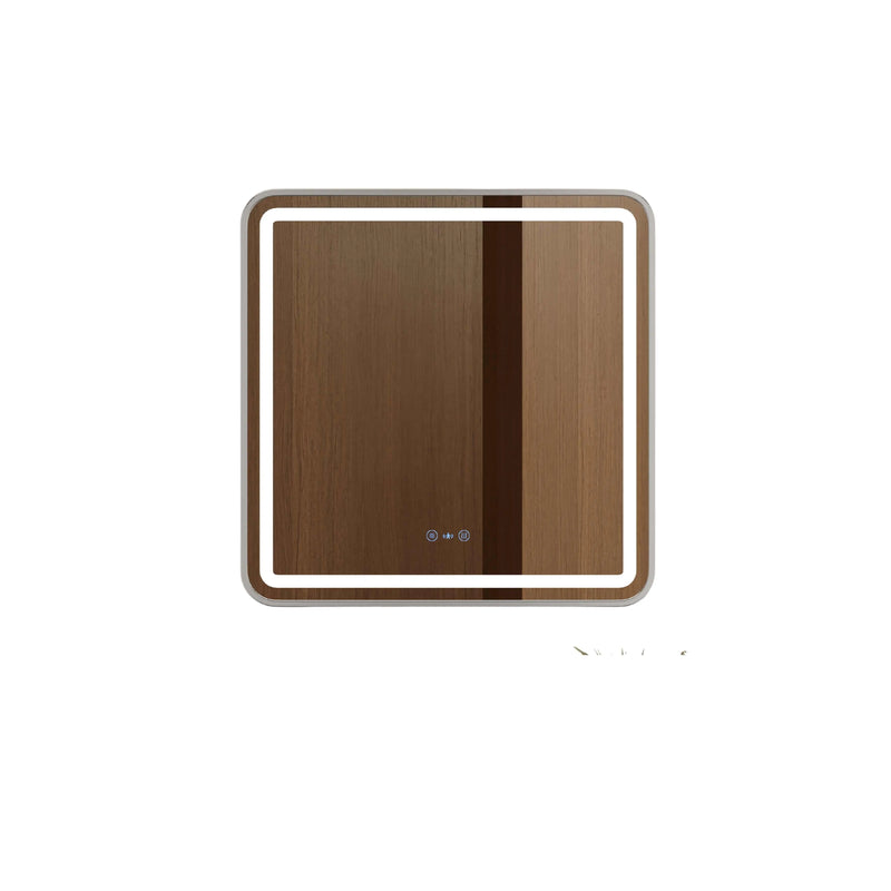 Venus 600×750 / 750×900 / 1200×750mm LED Rectangular Mirror – Brushed Nickel Frame mercioaustralia