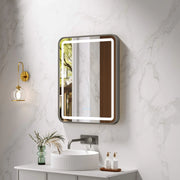 Venus 600×750 / 750×900 / 1200×750mm LED Rectangular Mirror – Gun Metal Frame mercioaustralia