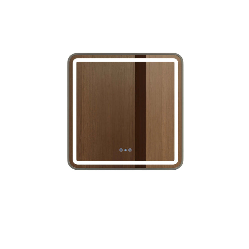 Venus 600×750 / 750×900 / 1200×750mm LED Rectangular Mirror – Gun Metal Frame mercioaustralia
