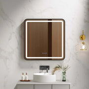 Venus 600×750 / 750×900 / 1200×750mm LED Rectangular Mirror – Matt Black Frame mercioaustralia