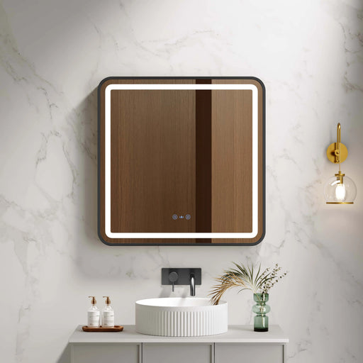 Venus 600×750 / 750×900 / 1200×750mm LED Rectangular Mirror – Matt Black Frame mercioaustralia