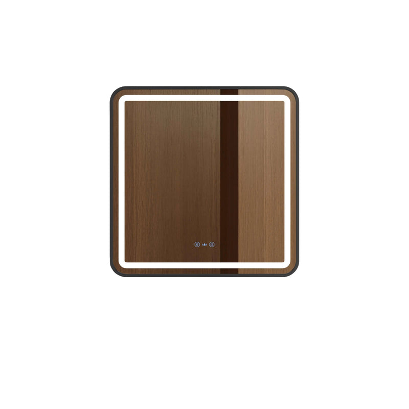 Venus 600×750 / 750×900 / 1200×750mm LED Rectangular Mirror – Matt Black Frame mercioaustralia