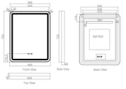 Venus 600×750 / 750×900 / 1200×750mm LED Rectangular Mirror – Brushed Gold Frame mercioaustralia