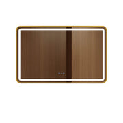 Venus 600×750 / 750×900 / 1200×750mm LED Rectangular Mirror – Brushed Gold Frame mercioaustralia