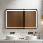 Venus 600×750 / 750×900 / 1200×750mm LED Rectangular Mirror – Gun Metal Frame mercioaustralia
