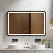 Venus 600×750 / 750×900 / 1200×750mm LED Rectangular Mirror – Matt Black Frame mercioaustralia