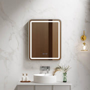 Venus 600×750 / 750×900 / 1200×750mm LED Rectangular Mirror – Brushed Nickel Frame mercioaustralia