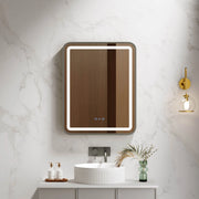Venus 600×750 / 750×900 / 1200×750mm LED Rectangular Mirror – Gun Metal Frame mercioaustralia