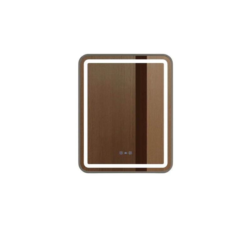 Venus 600×750 / 750×900 / 1200×750mm LED Rectangular Mirror – Gun Metal Frame mercioaustralia