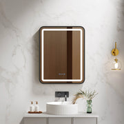 Venus 600×750 / 750×900 / 1200×750mm LED Rectangular Mirror – Matt Black Frame mercioaustralia